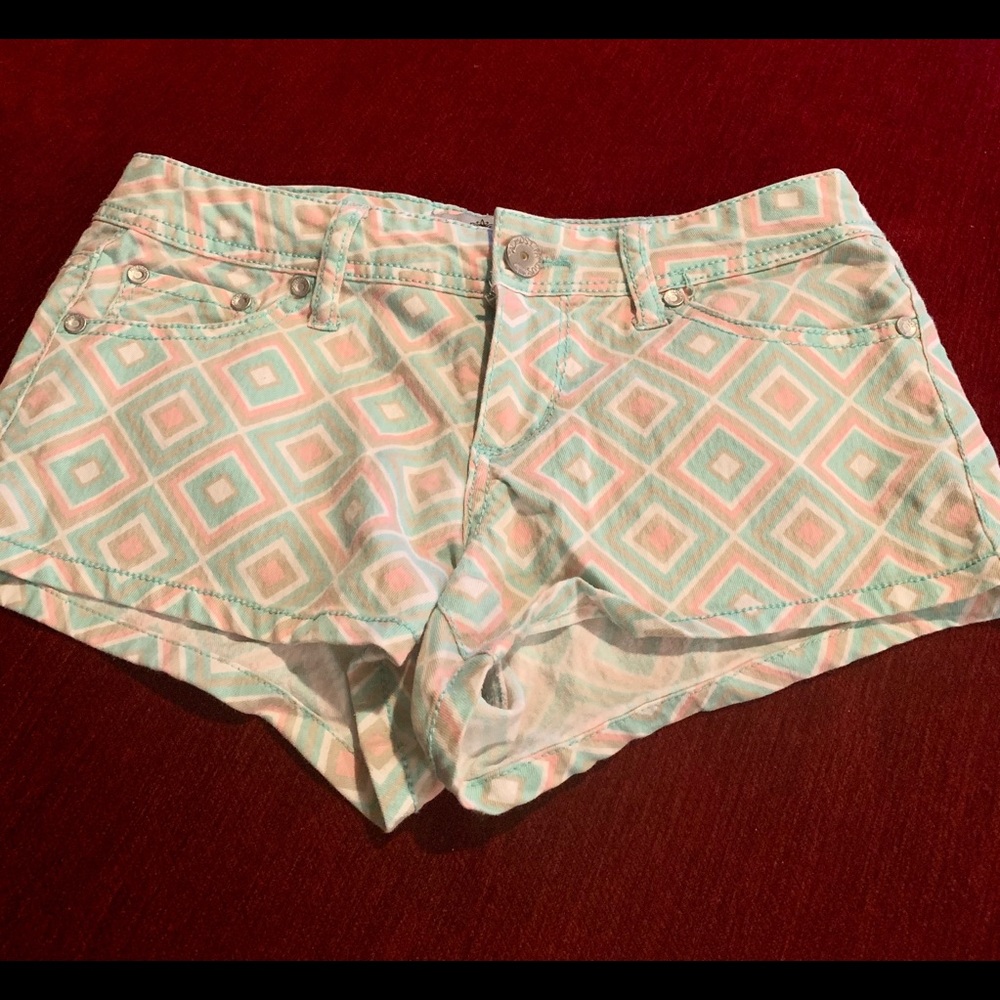 SW Geometric Print Denim Shorts Size 7